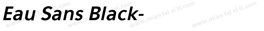 Eau Sans Black字体转换